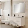 Leroy Merlin Mobile bagno con lavabo Step L120 x H60 x P46 cm, bianco opaco in mdf cannettato 2 cassetti per vasca centrale