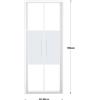 Leroy Merlin Porta doccia saloon L 92-96 cm x H 195 cm per nicchia in vetro smerigliato SP. 6 mm, profilo opaco bianco, serie Record