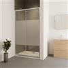 Leroy Merlin Porta doccia scorrevole L 165-170 cm x H 190 cm per nicchia in vetro trasparente SP. 6 mm, profilo lucido cromo, serie Verve