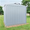SAPIL Casetta da giardino in acciaio grigio chiaro 1.9 x 1.8 m, superficie esterna 3.63 m² e spessore parete 40 mm, senza pavimento porta a due ante, SAPIL New York