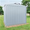 SAPIL Casetta da giardino in acciaio grigio chiaro 2 x 2.5 m, superficie esterna 5.21 m² e spessore parete 40 mm, senza pavimento porta a due ante, SAPIL New York
