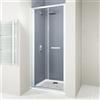Leroy Merlin Porta doccia pieghevole L 65-70 cm x H 190 cm per nicchia in vetro trasparente SP. 6 mm, profilo lucido cromo, serie Verve