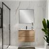 Leroy Merlin Mobile bagno con lavabo Step L80 x H60 x P46 cm, oak in mdf cannettato 2 cassetti per vasca centrale