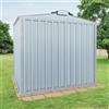 SAPIL Casetta da giardino in acciaio grigio chiaro 1.8 x 2.7 m, superficie esterna 5.17 m² e spessore parete 40 mm, senza pavimento porta a due ante, SAPIL New York