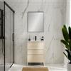 Leroy Merlin Mobile bagno da fissare con lavabo L 60 x H 73 x P 39 cm avorio opaco in mdf 2 cassetti per vasca centrale QUADRA