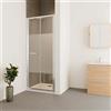 Leroy Merlin Porta doccia pieghevole L 65-70 cm x H 190 cm per nicchia in vetro trasparente SP. 6 mm, profilo lucido cromo, serie Verve