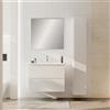 Leroy Merlin Mobile bagno con lavabo Step L81 x H60 x P46 cm, bianco opaco in mdf 2 cannettato cassetti per vasca centrale