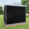 SAPIL Casetta da giardino in acciaio grigio 1.9 x 1.8 m, superficie esterna 3.63 m² e spessore parete 60 mm, senza pavimento porta a due ante, SAPIL Atlanta