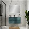 Leroy Merlin Mobile bagno da fissare con lavabo QUADRA L 100 x H 55 x P 45 cm mirto opaco in mdf 2 cassetti per vasca centrale