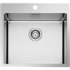 PYRAMIS Lavello sopratop 1 vasca in inox argento PYRAMIS Istros L 51 x L 55 cm