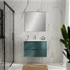 Leroy Merlin Mobile Quadra L80 H55 P45 mirto opaco laccato 2 cassetti a chiusura ammortizzata e lavabo in ceramica vasca centrale