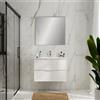 Leroy Merlin Mobile Quadra L80 H55 P45 bianco opaco laccato 2 cassetti a chiusura ammortizzata e lavabo in ceramica vasca centrale base