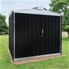 SAPIL Casetta da giardino in acciaio grigio 2.7 x 2.7 m, superficie esterna 7.42 m² e spessore parete 60 mm, senza pavimento porta a due ante, SAPIL Atlanta