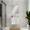 Leroy Merlin Mobile Quadra L60 H55 P45 bianco opaco 2 cassetti a chiusura ammortizzata e con lavabo in ceramica vasca centrale