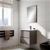 Leroy Merlin Mobile bagno con lavabo Step L60 x H60 x P46 cm taupe, opaco in mdf cannettato 2 cassetti per vasca centrale