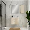 Leroy Merlin Mobile Quadra L60 H55 P45avorio opaco laccato 2 cassetti a chiusura ammortizzata e lavabo in ceramica vasca centrale