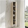 Leroy Merlin Colonna Quadra L30 H180 P32 bianco opaco laccato 1 anta reversibile con maniglia in alluminio laccato avorio 4 ripiani