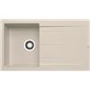 DELINIA Lavello integrato 1 vasca in granito beige DELINIA Alazia L 50 x L 86 cm, sgocciolatoio a destra