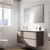Leroy Merlin Mobile bagno con lavabo STEP L121 x H60 x P46 cm taupe opaco in mdf 2 cassetti per doppia vasca