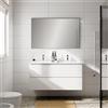 Leroy Merlin Mobile bagno con lavabo Step L120 x H60 x P46 cm, bianco opaco in mdf 2 cassetti per doppia vasca