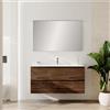 Leroy Merlin Mobile bagno con lavabo STEP L120 x H60 x P46 cm walnut in mdf 2 cassetti per vasca centrale