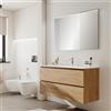 Leroy Merlin Mobile bagno con lavabo STEP L120 x H60 x P46 cm oak in mdf 2 cassetti per vasca centrale
