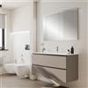 Leroy Merlin Mobile bagno con lavabo Step L120 x H60 x P46 cm, taupe opaco in mdf 2 cassetti per vasca centrale