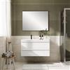 Leroy Merlin Mobile Linea L100 H55 P45 laccato bianco opaco 2 cassetti a chiusura ammortizzata con lavabo in ceramica vasca SX