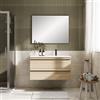 Leroy Merlin Mobile Linea L100 H55 P45 in laminato rovere natura 2 cassetti a chiusura ammortizzata e lavabo in ceramica vasca DX