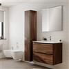 Leroy Merlin Mobile bagno con lavabo STEP L80 x H60 x P46 cm walnut in mdf 2 cassetti per vasca centrale