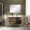 Leroy Merlin Mobile Linea L100 H55 P45 in laminato rovere cotto 2 cassetti a chiusura ammortizzata e lavabo ceramica vasca DX