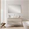 Leroy Merlin Mobile bagno taupe opaco 120 cm con top gres Calacatta e 2 cassetti.