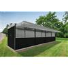SAPIL Chiosco in acciaio grigio 2.7 x 10 m, superficie esterna 28.38 m² e spessore parete 60 mm, senza pavimento porta a due ante, SAPIL Cuba antracite