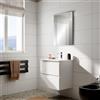 Leroy Merlin Mobile bagno con lavabo STEP L60 x H60 x P46 cm bianco opaco in mdf 2 cassetti per vasca centrale