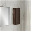 Leroy Merlin Pensile bagno Step L30 x H75 x P14cm, con 1 anta reversibile, walnut, cannettato, con chiusura ammortizzata