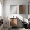 Leroy Merlin Pensile bagno Step L30 x H75 x P14cm, con 1 anta reversibile, oak cannettato, con chiusura ammortizzata