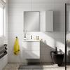 Leroy Merlin Pensile bagno Step L30 x H75 x P14cm, con 1 anta reversibile, bianco opaco cannettato, con chiusura ammortizzata