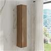 Leroy Merlin Colonna per mobile bagno Step L30 x H180 x P32 con 1 anta reversibile a chiusura ammortizzata,in Mdf bianco legno oak cannettato