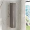 Leroy Merlin Colonna per mobile bagno Step L30 x H180 x P32 con 1 anta reversibile a chiusura ammortizzata,in Mdf grigio taupe opaco cannettato
