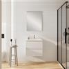 Leroy Merlin Mobile bagno da fissare con lavabo L 60 x H 55 x P 45 cm bianco opaco in mdf 2 cassetti per vasca centrale PULL