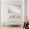 Leroy Merlin Mobile Pull L120 H55 P45bianco opaco laccato 2 cassetti a chiusura ammortizzata e top per lavabo in appoggio, piedini non inclusi