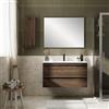 Leroy Merlin Mobile Linea L100 H55 P45 in laminato rovere cotto 2 cassetti a chiusura ammortizzata e lavabo in ceramica vasca centrale