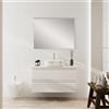Leroy Merlin Mobile Pull L100 H55 P45 bianco opaco laccato 2 cassetti a chiusura ammortizzata e top per lavabo in appoggio, piedini non inclusi