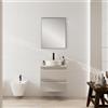 Leroy Merlin Mobile Pull L60 H55 P45 taupe opaco laccato 2 cassetti a chiusura ammortizzata e TOP per lavabo in appoggio, piedini non inclusi