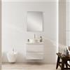 Leroy Merlin Mobile Pull L60 H55 P45 bianco opaco laccato 2 cassetti a chiusura ammortizzata e TOP per lavabo,piedini non inclusi