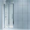 SENSEA Porta doccia pieghevole L 90.5 cm x H 195 cm per nicchia in vetro trasparente SP. 6 mm, profilo opaco cromo, serie Purity
