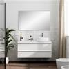 Leroy Merlin Mobile Linea L120 H55 P45 laccato bianco opaco 2 cassetti a chiusura ammortizzatae top per lavabo in appoggio