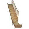 Leroy Merlin Scala a rampa ¼ di giro Delphis Destra, larghezza 60 cm, struttura in legno naturale, gradini in legno grezzo
