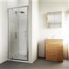 Leroy Merlin Porta doccia saloon L 95-100 cm x H 190 cm per nicchia in vetro trasparente SP. 6 mm, profilo lucido cromo, serie Verve