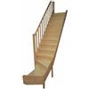 Leroy Merlin Scala a rampa ¼ di giro Delphis Sinistra, larghezza 60 cm, struttura in legno naturale, gradini in legno grezzo